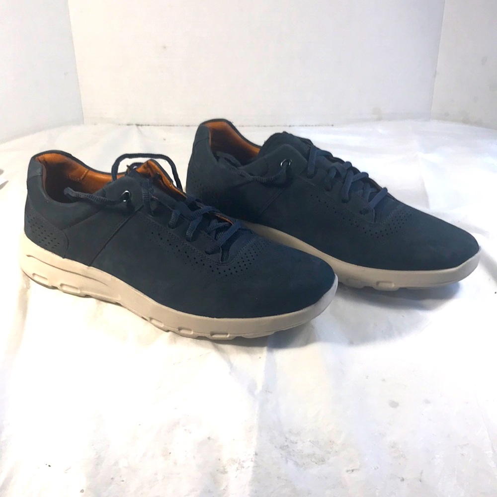 Rockport Let’s Walk Mens Plain Toe Wide Blue Nubuck Suede Comfort Shoe Sneakers